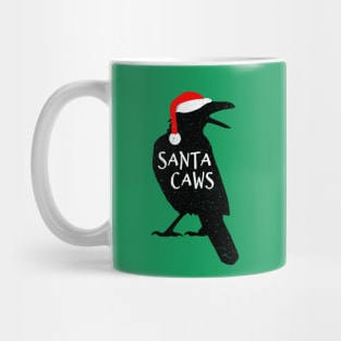 Funny Christmas Crow - Santa Caws Mug